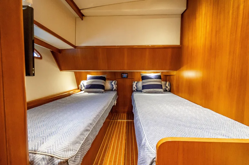 Slide: The Image of Luxurious twin cabin interior of 2014 Grand Banks 50 Eastbay SX yacht. - 57