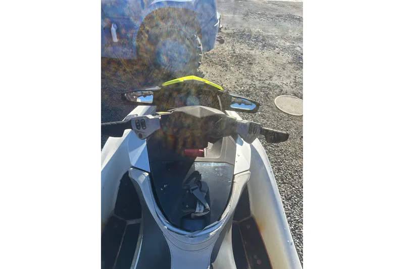 Slide: The Image of 2017 Sea-Doo RXT-X 300 jet ski dashboard with handlebars and controls. - 7