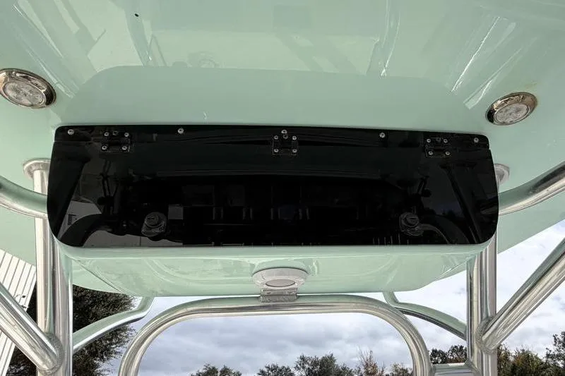 Slide: The Image of 2025 Key West 239 FS boat T-top with integrated lighting and electronics. - 31