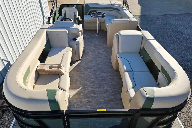 Slide: The Image of Luxurious 2026 Sweetwater 2086 CRUISE pontoon boat with spacious seating and modern design. - 1