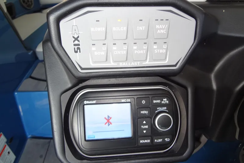 Slide: The Image of Control panel of 2021 Axis A24 boat with ballast and audio system. - 32