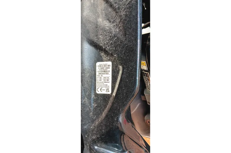 Slide: The Image of Label on 2023 Ranger Reata 223C boat engine, displaying model and specifications. - 6