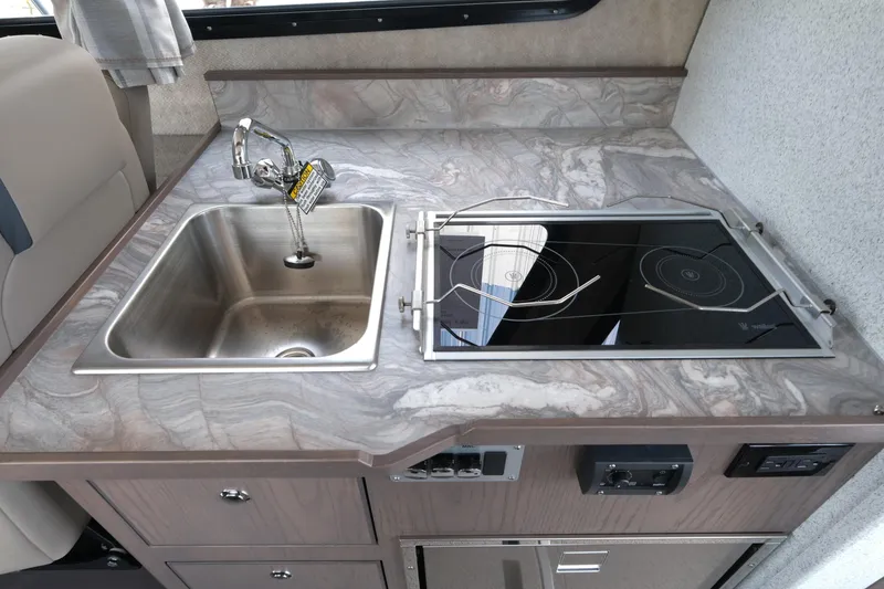 Slide: The Image of Modern kitchen in 2026 KingFisher 3025 XRS with sink and induction cooktop. - 14