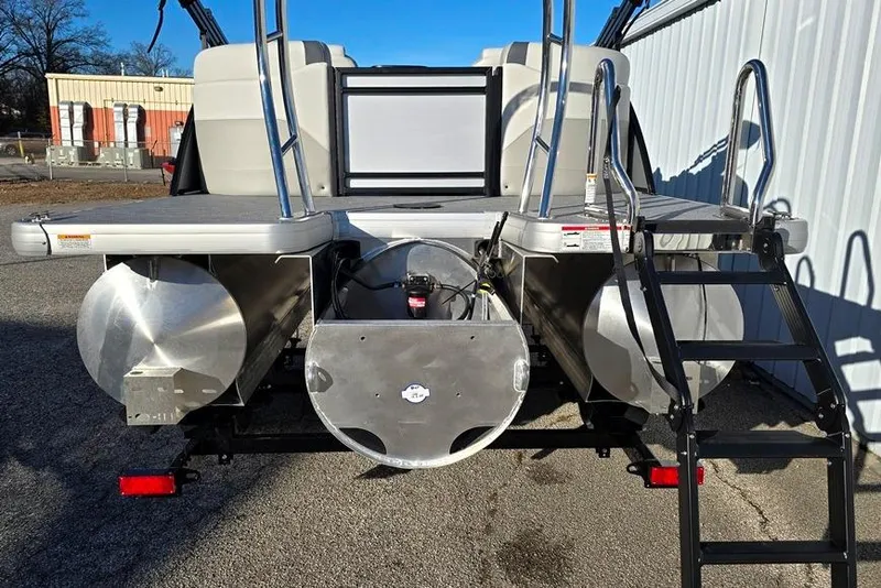 Slide: The Image of 2026 Godfrey Sweetwater 2286 SBC boat interior with luxurious seating and cup holders. - 8