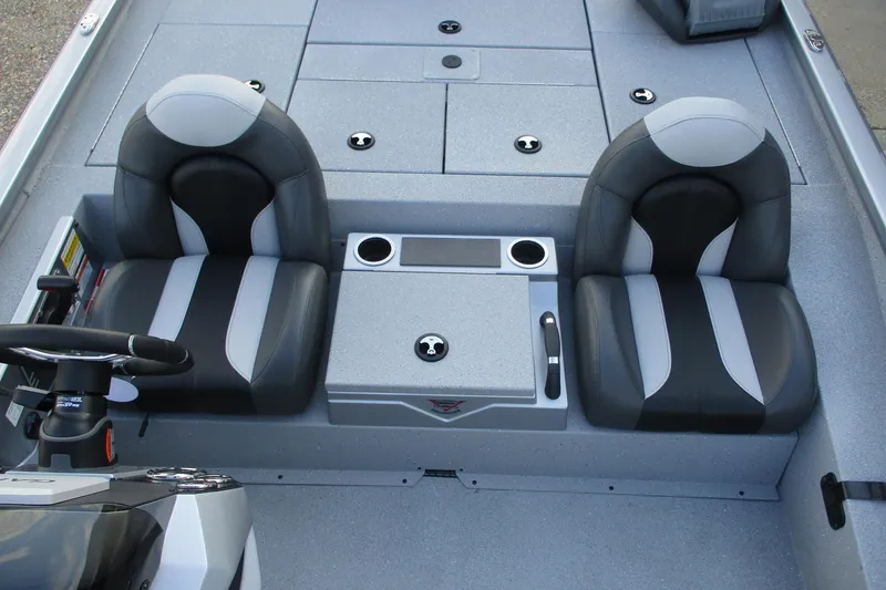Slide: The Image of 2026 Vexus AVX2080 boat interior with dual seats and center console. - 14
