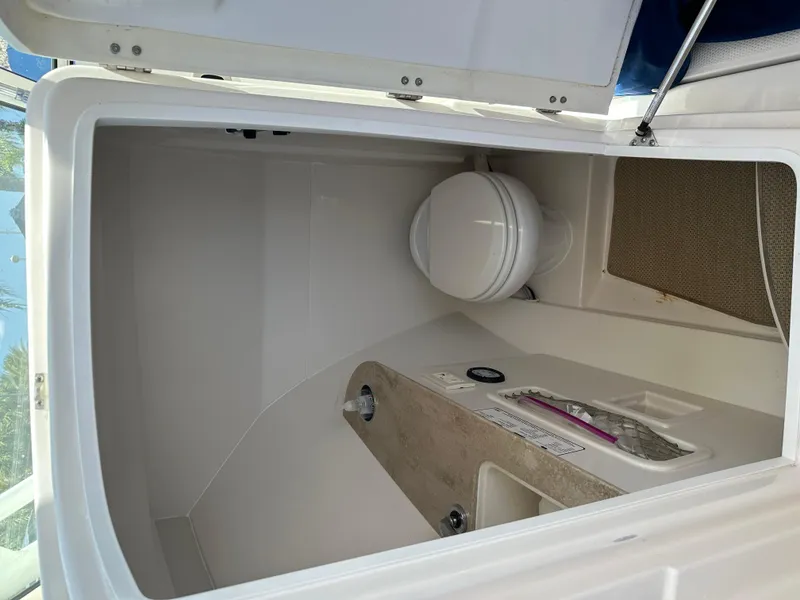 Slide: The Image of Interior of a 2018 Sailfish 275 DC with toilet. - 39