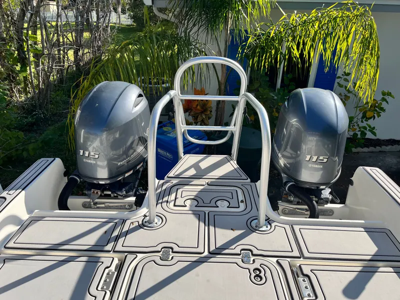 Slide: The Image of 2019 World Cat 230 CC with twin Yamaha 115 engines. - 28