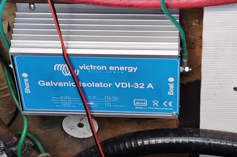 Slide: The Image of Galvanic isolator VDI-32 A by Victron Energy on 1987 Albin Family Cruiser. - 33