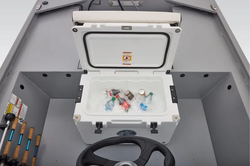 Slide: The Image of Manufacturer Provided Image: Cooler with drinks and ice on 2026 Tracker Bass Tracker Classic CC boat. - 39