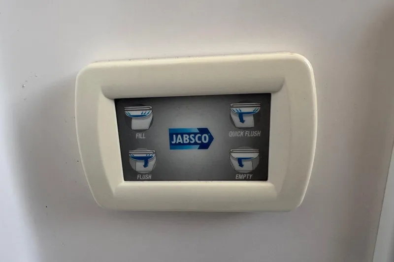 Slide: The Image of Jabsco marine toilet control panel on 2015 SeaHunter 41 Tournament boat. - 73