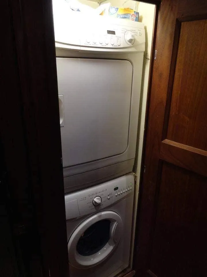 Slide: The Image of Washer and dryer in Hatteras 58 Motor Yacht, 1971. - 21