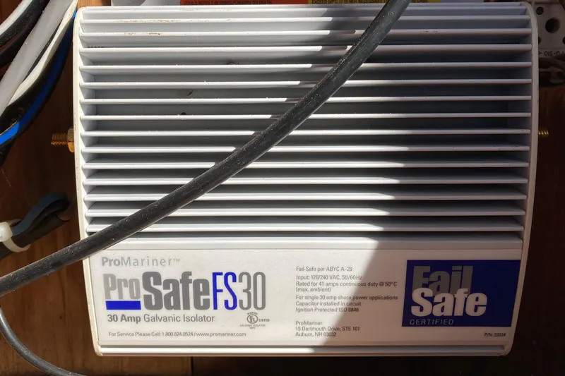 Slide: The Image of ProMariner ProSafe FS30 galvanic isolator on a 1987 Nauticat 38 sailboat. - 53