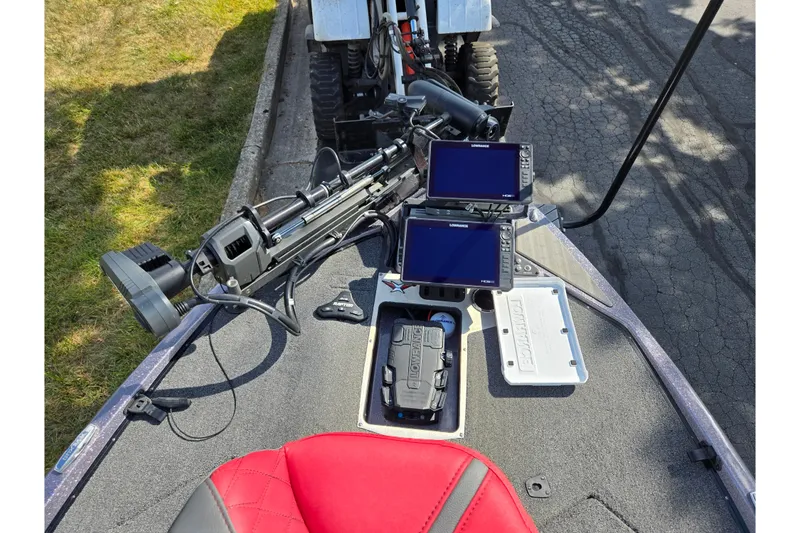 Slide: The Image of 2022 Vexus VX20 boat deck with advanced navigation and fishing equipment. - 17