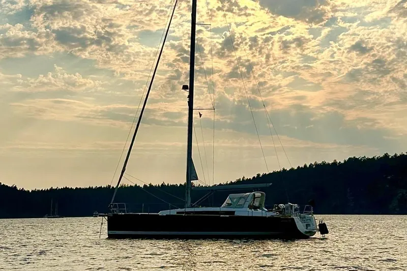 Slide: The Image of Summer Cruise, anchored for the day. - 42