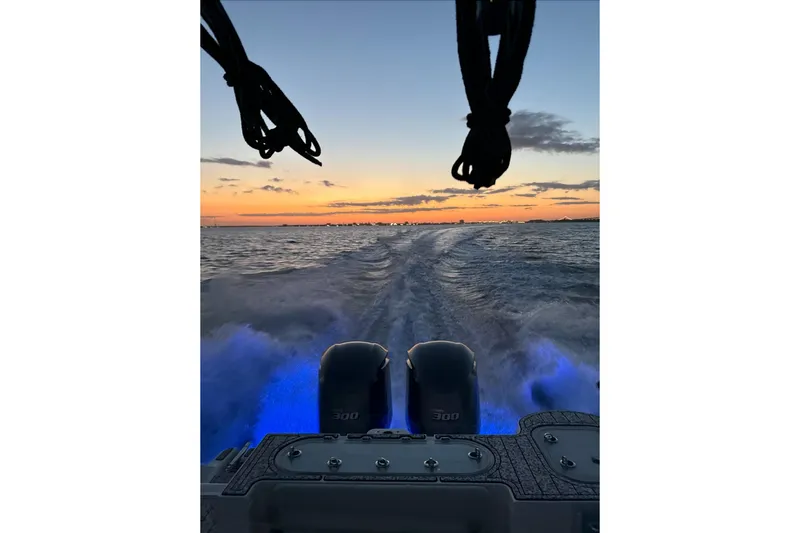 Slide: The Image of 2021 Sea Fox 288 Commander cruising at sunset with illuminated wake. - 9