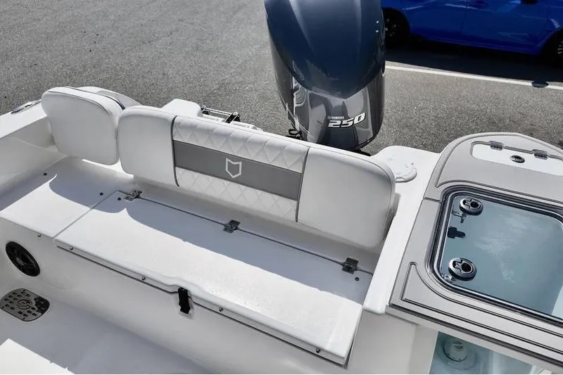 Slide: The Image of 2026 Sea Fox 248 Commander boat interior with Yamaha 250 engine. - 11