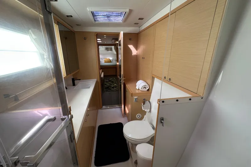 Slide: The Image of Luxurious bathroom interior of 2014 Lagoon 450 F yacht with modern amenities. - 39