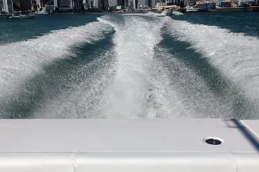 Slide: The Image of Wake of a 2026 Southport 30 FE Volvo Penta boat. - 3
