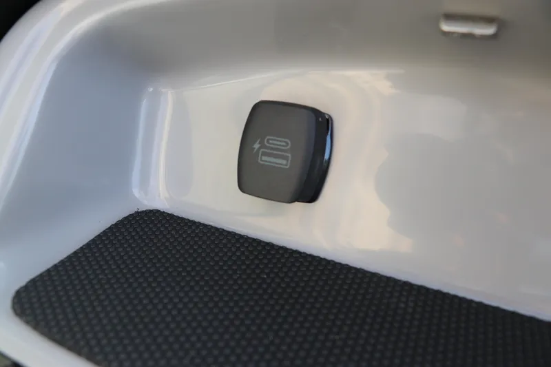 Slide: The Image of 2026 Chaparral 21 SSi OB boat USB charging port detail. - 28