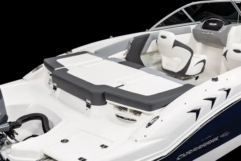 Slide: The Image of Manufacturer Provided Image: 2026 Chaparral 19 SSi OB boat interior with sleek seating and modern design. - 10