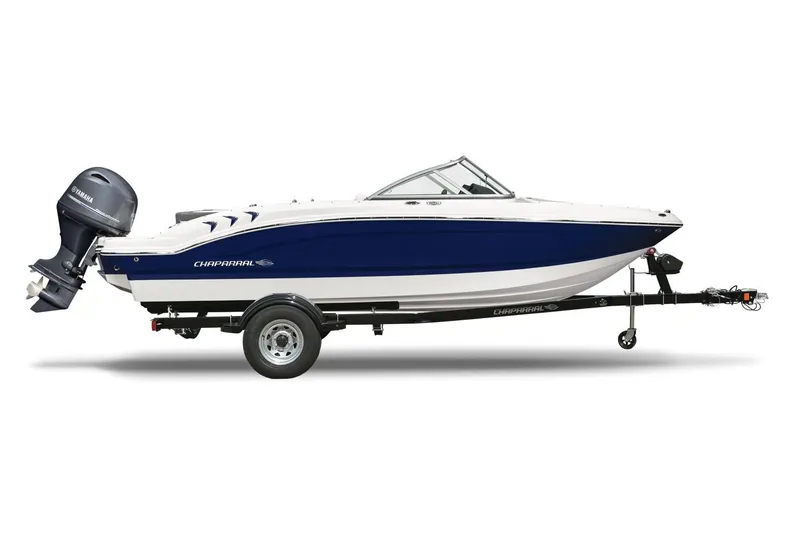 Slide: The Image of Manufacturer Provided Image: 2026 Chaparral 19 SSi OB boat with Yamaha outboard motor on trailer. - 14