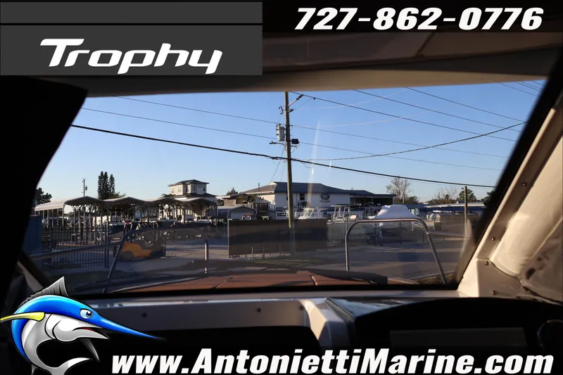 Slide: The Image of 2026 Bayliner Trophy T23 Explorer boat view from cockpit, Antonietti Marine dealership. - 24