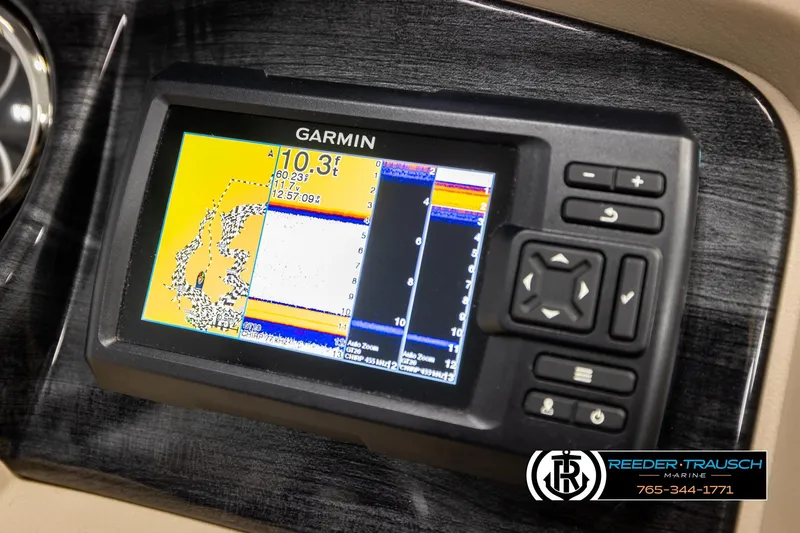 Slide: The Image of Garmin navigation system in 2022 Avalon LSZ QL boat dashboard. - 34