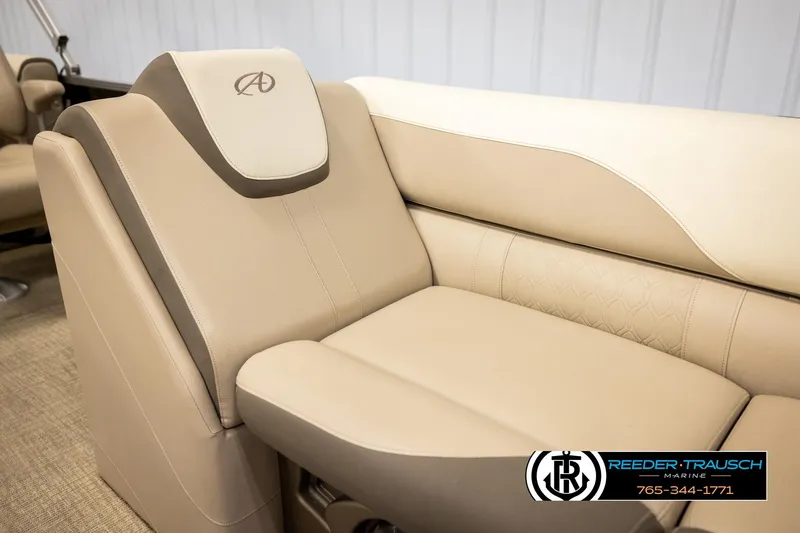 Slide: The Image of Luxurious beige seating in 2022 Avalon LSZ QL boat interior. - 42
