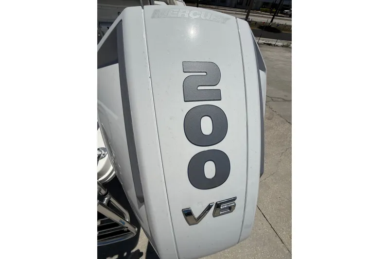 Slide: The Image of Mercury 200 V6 outboard engine on 2026 World Cat 265 CC-X boat. - 26