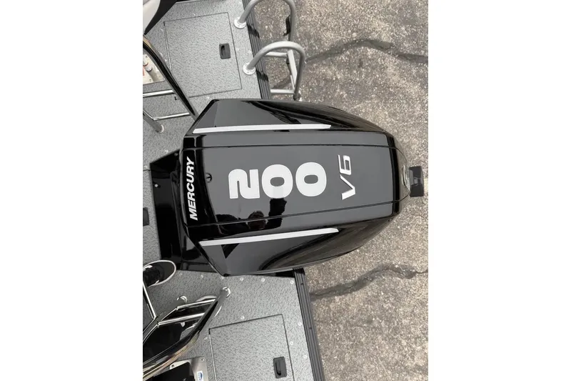 Slide: The Image of Mercury 200 V6 engine on 2026 Lowe Sport Deck 224 boat. - 9