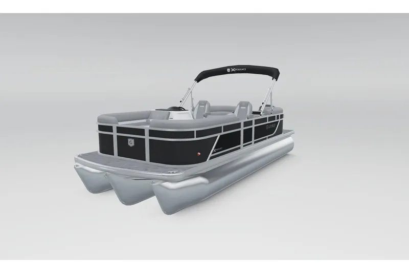 The Image of 2026 Godfrey Xperience 2286 SBX pontoon boat with sleek black and silver design. - 0