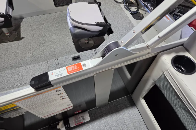 Slide: The Image of 2026 Godfrey Xperience 2286 SBX interior with SureShade system and seating details. - 13