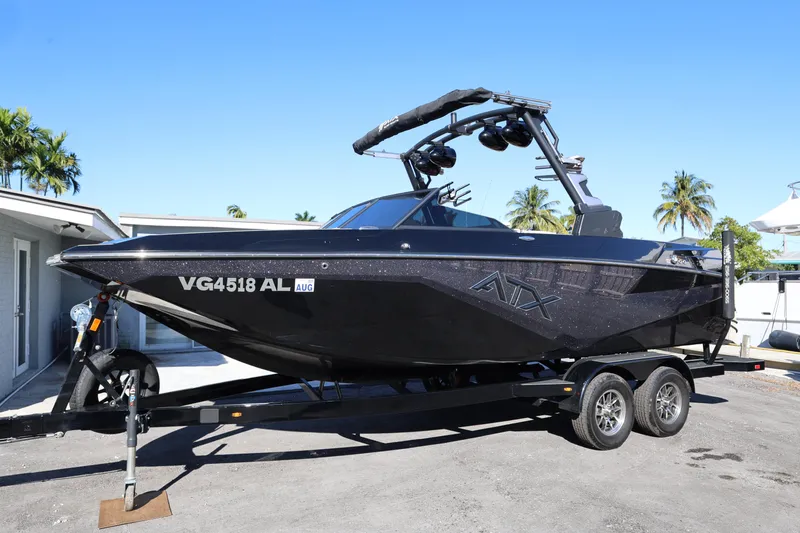 The Image of 2025 ATX Surf Boats 22 Type-S on trailer, parked outdoors. - 0
