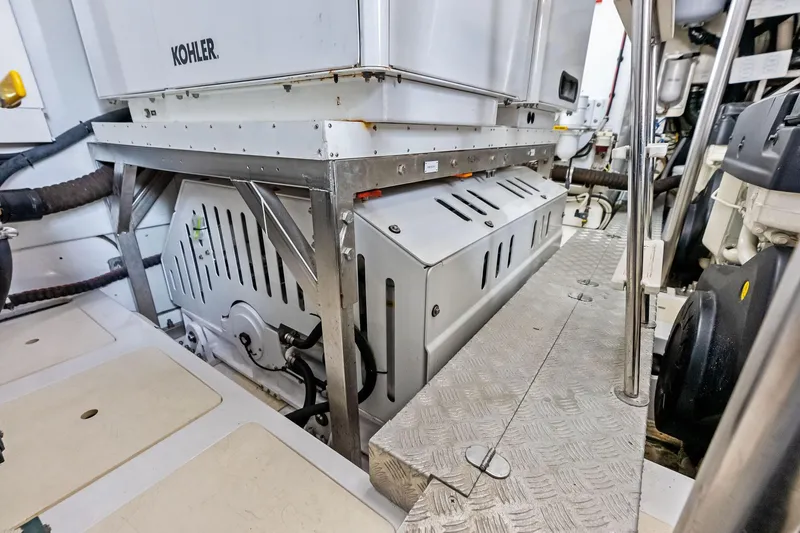 Slide: The Image of Engine room of 2021 Azimut Fly 78 yacht featuring Kohler generator. - 112