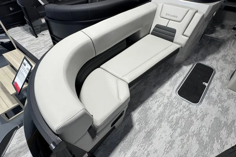 Slide: The Image of Luxurious seating in 2026 Sylvan G5 CLZ boat, featuring sleek design and premium upholstery. - 10