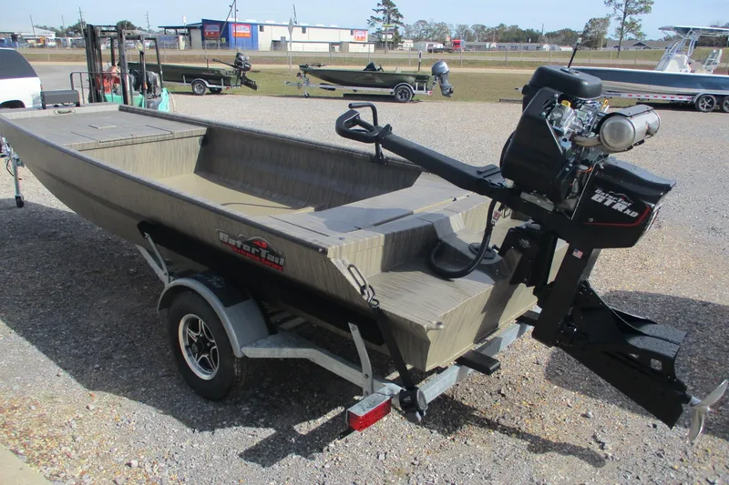 Slide: The Image of 2026 Gator Tail 1754 Extreme boat on trailer, featuring powerful outboard motor. - 3