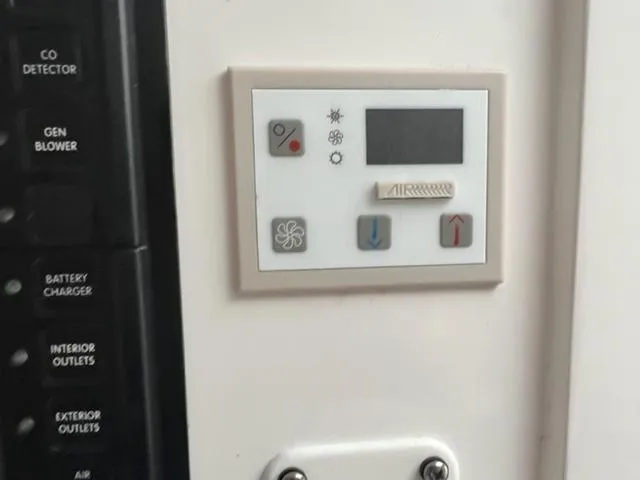 Slide: The Image of Control panel of a 2018 Intrepid 375 Walkaround boat. - 24