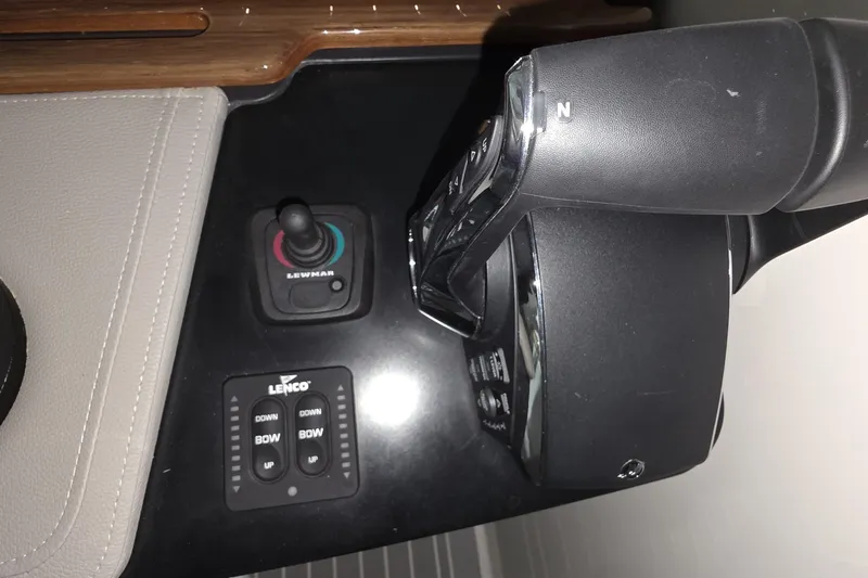 Slide: The Image of 2023 Tiara Sport 34LX boat with covered seating area, top view. - 16