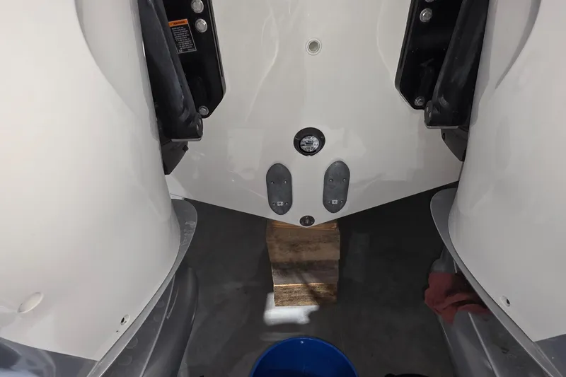 Slide: The Image of Control panel of 2023 Tiara Sport 34LX boat with joystick and throttle. - 28