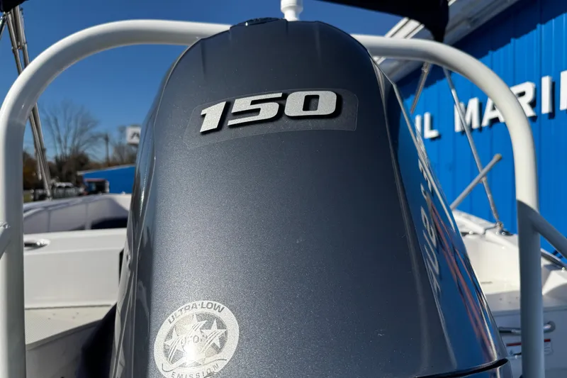 Slide: The Image of 2019 Chaparral 191 Suncoast boat with 150 horsepower engine, ultra-low emission. - 25