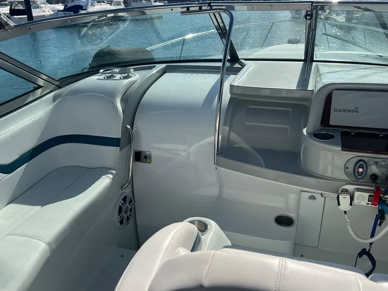 Slide: The Image of 2005 Formula 330 Sun Sport boat interior with Garmin navigation system. - 9