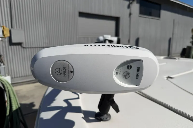 Slide: The Image of Minn Kota Riptide motor on 2022 Tidewater 2500 Carolina Bay boat. - 4