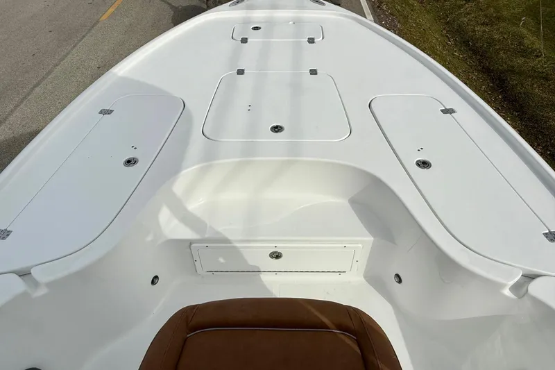 Slide: The Image of Interior view of 2026 Sea Hunt BX 22 BR boat deck. - 15