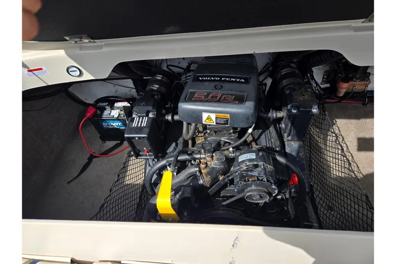 Slide: The Image of Engine compartment of 2001 Glastron GX 205 boat with Volvo Penta 5.0GL engine. - 20