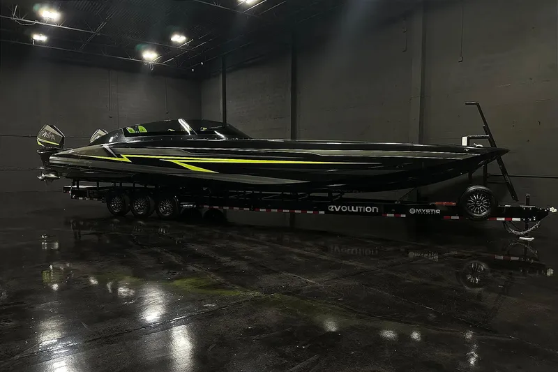 Slide: The Image of 2025 Mystic Powerboats C4000 Profile View - 1