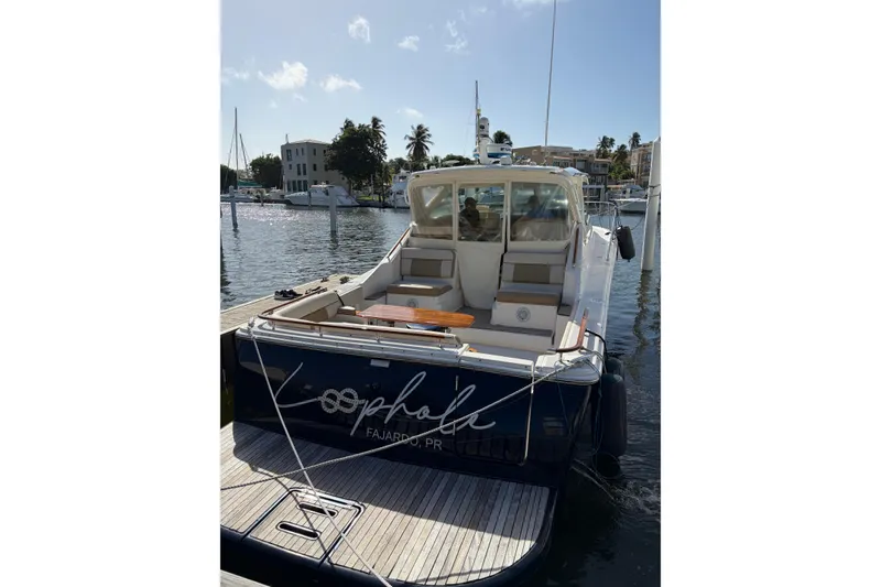 Slide: The Image of 2013 Tiara Yachts 3600 Coronet docked in a marina, sunny day, Fajardo, PR. - 25