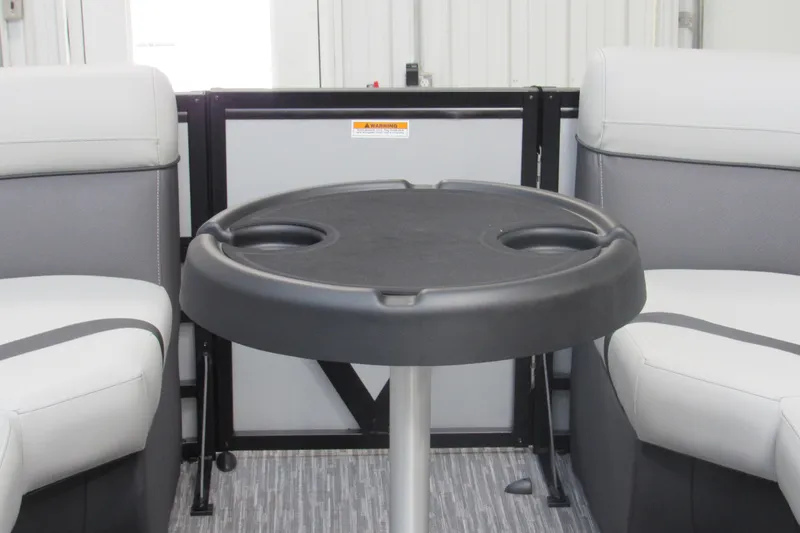 Slide: The Image of Interior of 2026 Viaggio Lago X22S with round table and cushioned seating. - 7