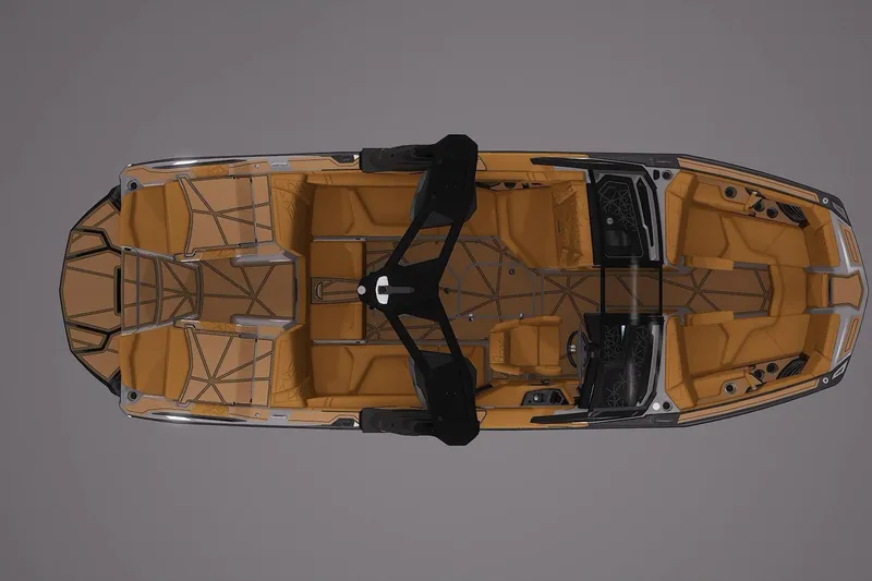 Slide: The Image of Top view of 2026 Nautique Super Air Nautique G23 Paragon boat interior. - 3