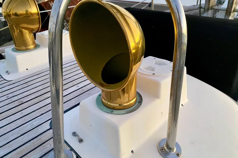 Slide: The Image of Golden vent on 1991 Hans Christian 41 T Molakai yacht deck. - 103