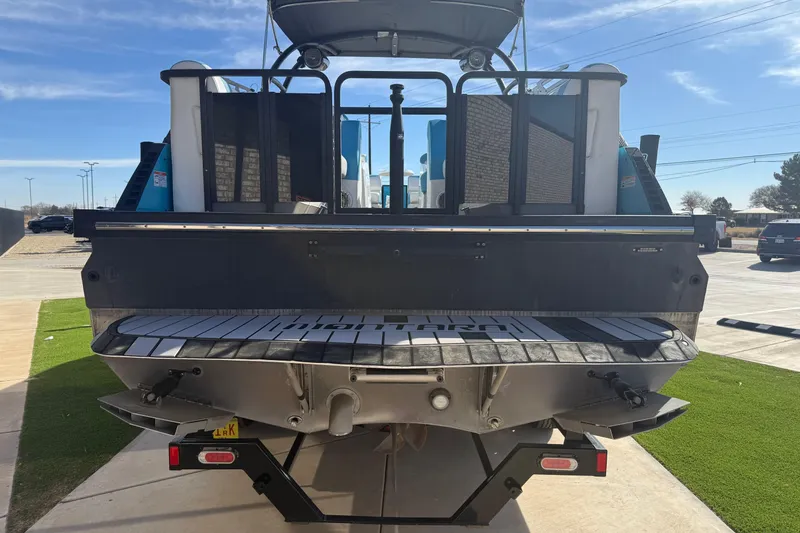 Slide: The Image of 2020 Montara Surf Boss boat rear view on display outdoors. - 14